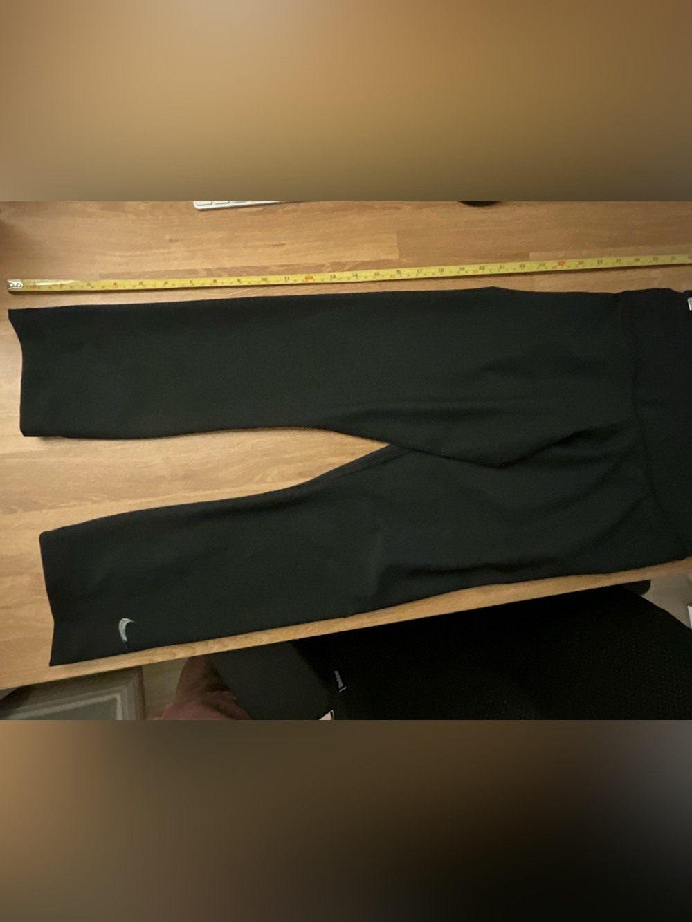 Nike Black Performance Leggings with Silver Swoosh